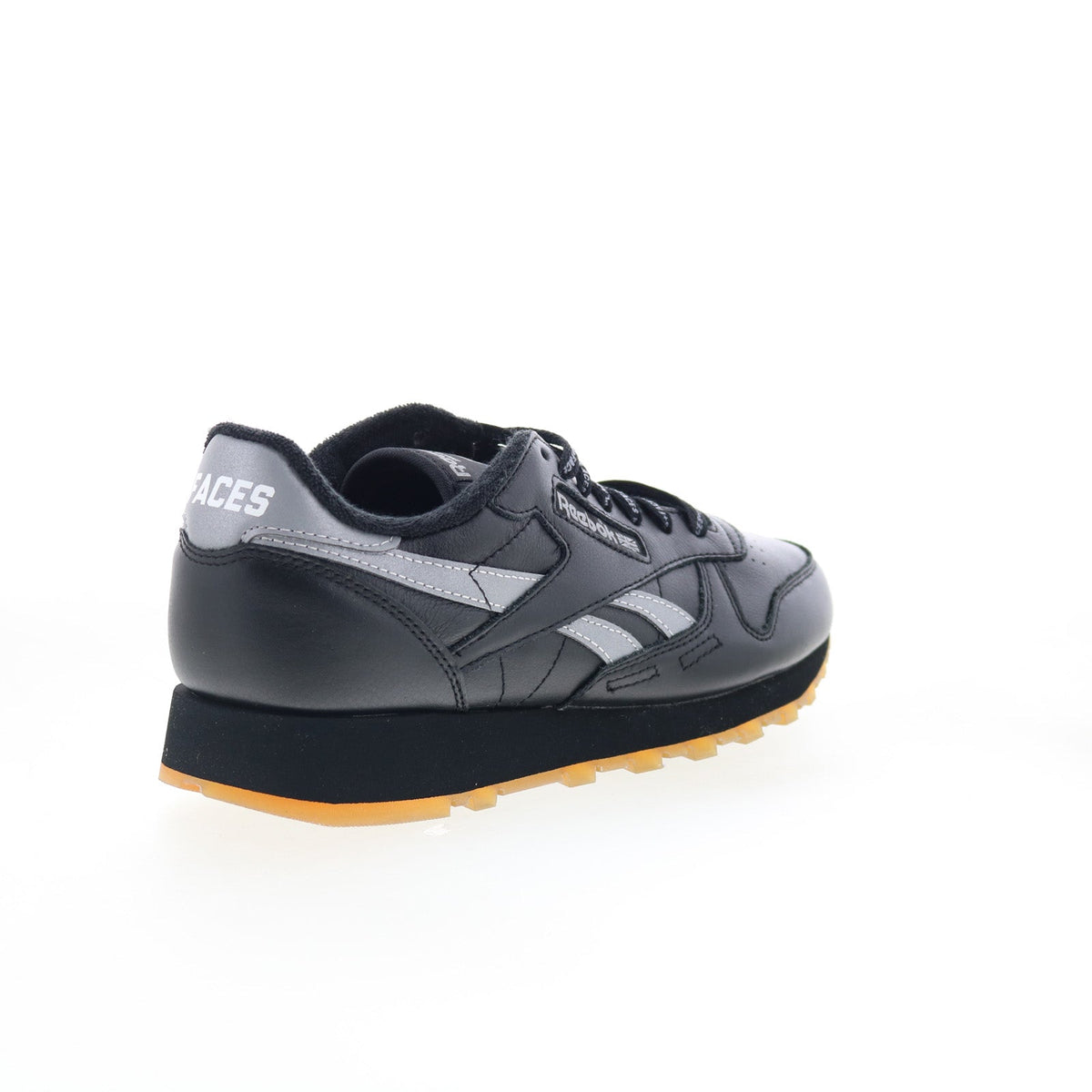 Reebok Classic Leather Places + Faces Mens Black Lifestyle Sneakers Shoes