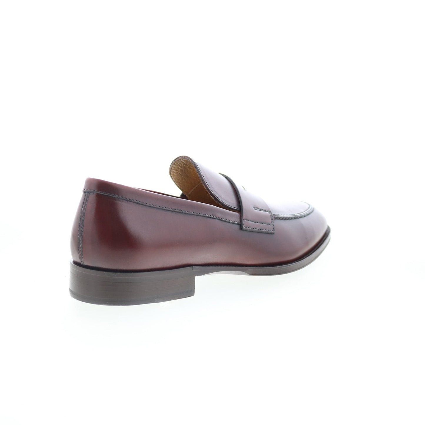 Zelli Italia Roma Calfskin Mens Burgundy Loafers & Slip Ons Penny Shoes