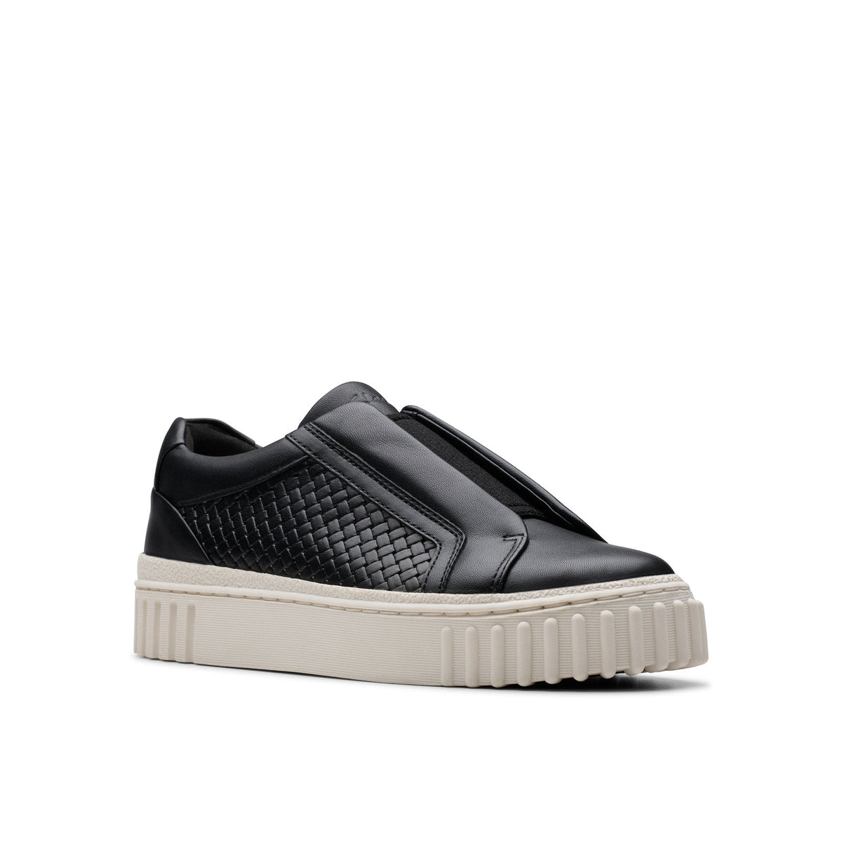 Clarks Mayhill Bay 26181205 Womens Black Leather Lifestyle Sneakers Shoes
