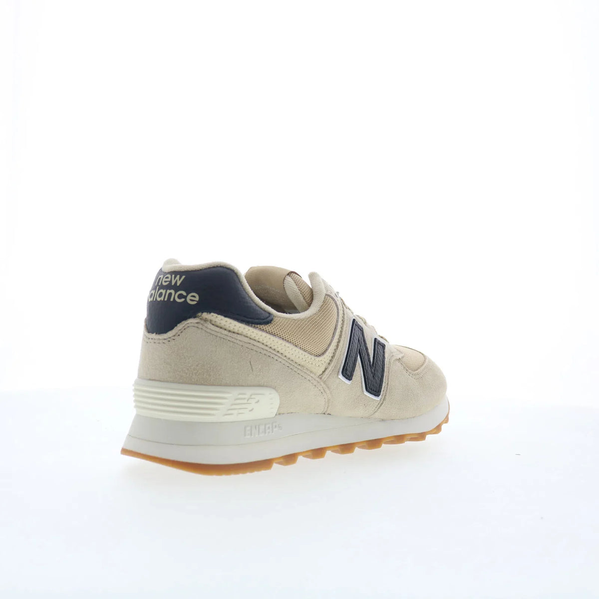New Balance 574 U574RAC Mens Beige Suede Lace Up Lifestyle Sneakers Shoes