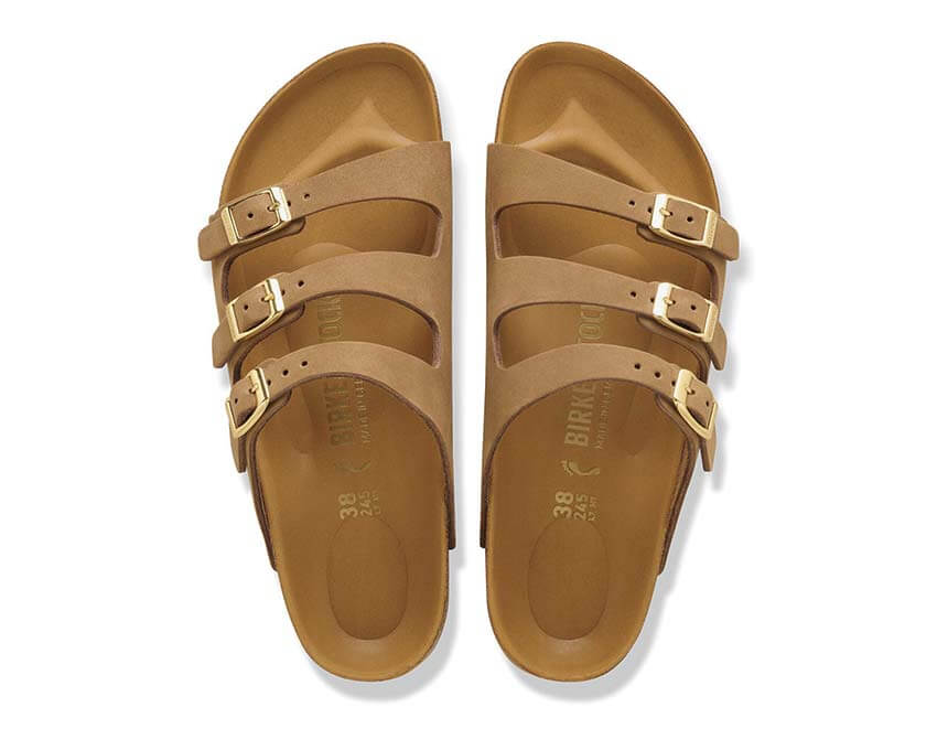 Birkenstock Florida Nubuck Leather "Mink"