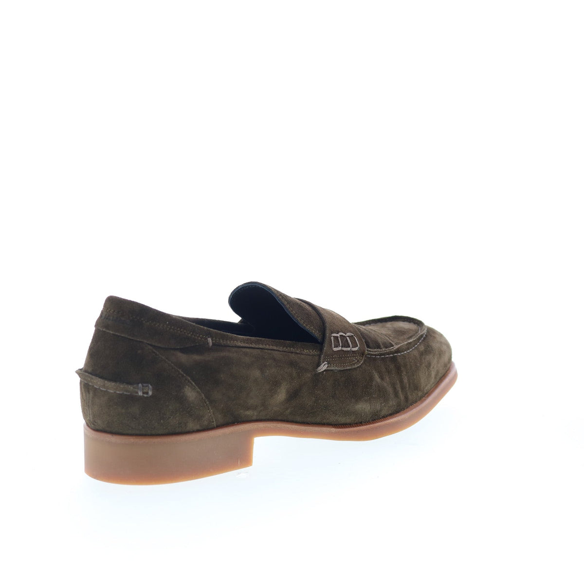 Di Bianco Drocida Mens Brown Suede Slip On Loafers & Slip Ons Penny Shoes