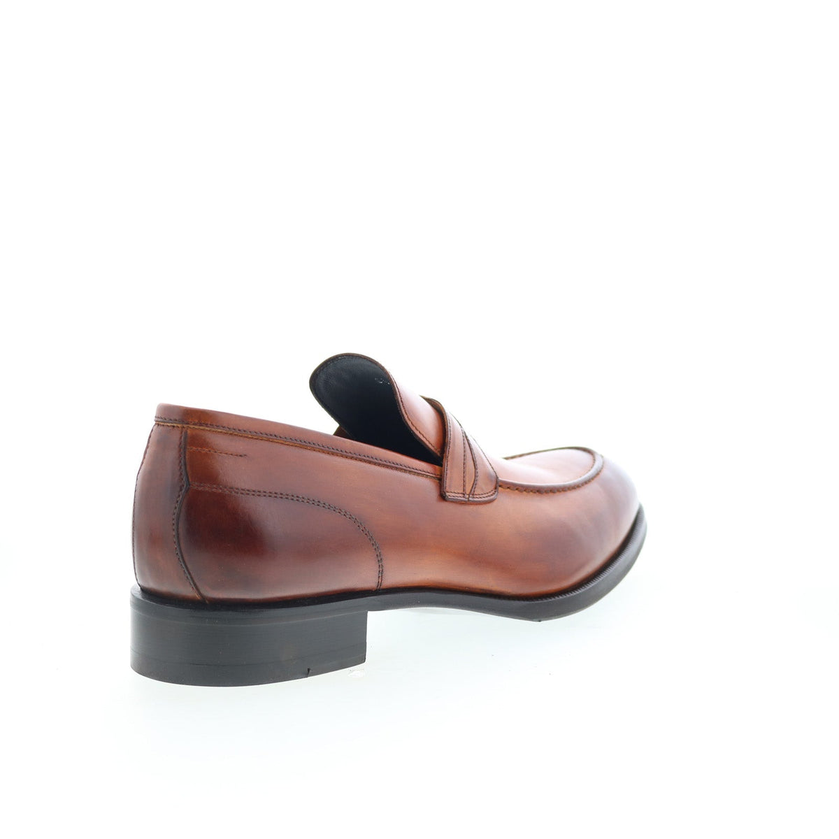Di Bianco Firenze Mens Brown Leather Slip On Loafers & Slip Ons Penny Shoes