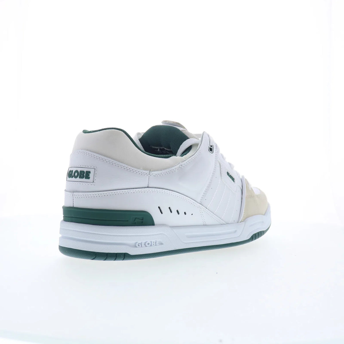 Globe Fusion GBFUS Mens White Leather Lace Up Skate Inspired Sneakers Shoes