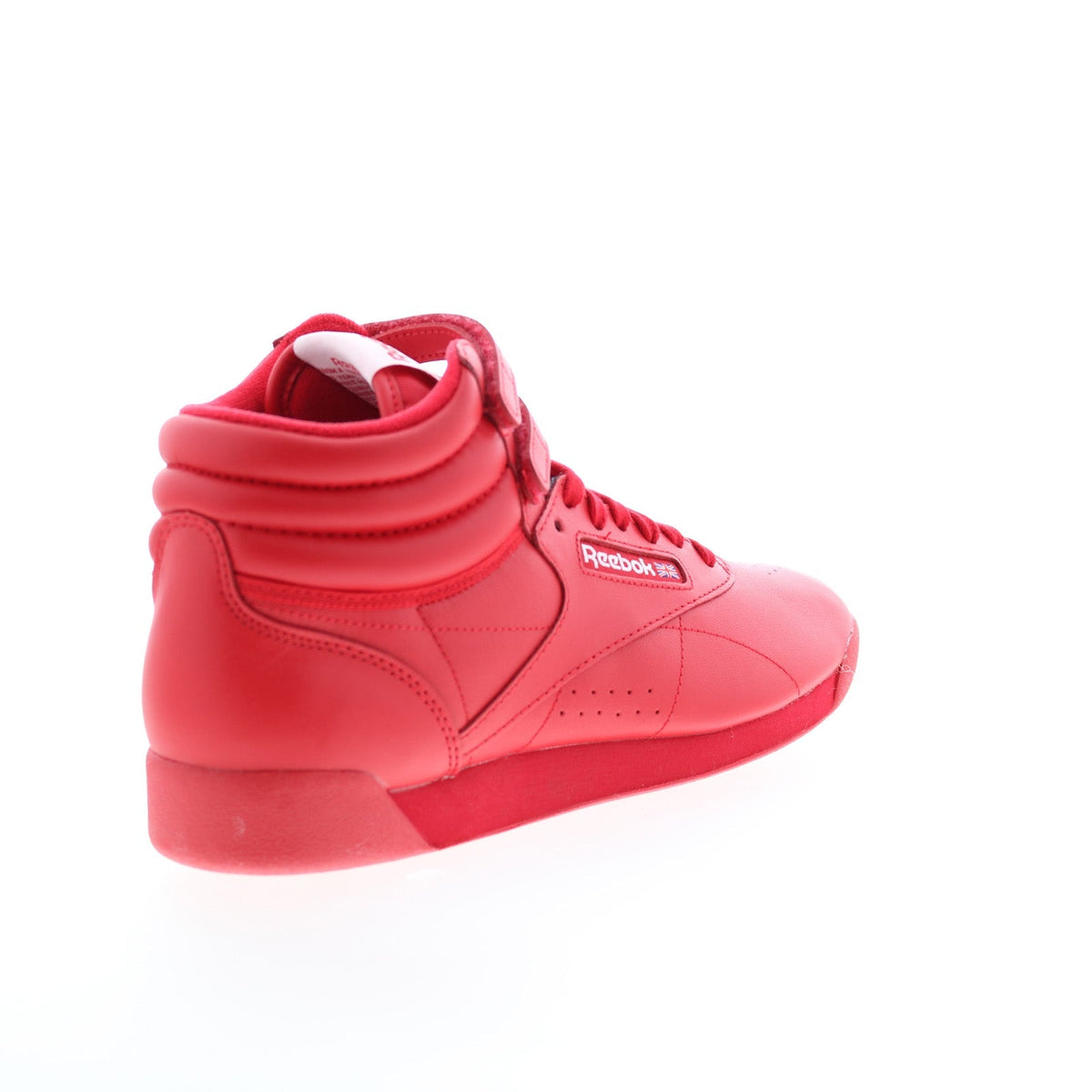 Reebok F/S HI Womens Red Leather Lace Up Lifestyle Sneakers Shoes