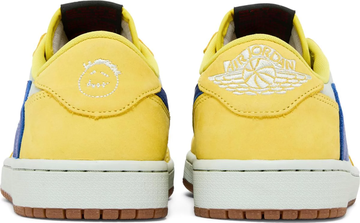 Nike Womens Travis Scott x Air Jordan 1 Retro Low OG SP Sneakers - 'Canary'