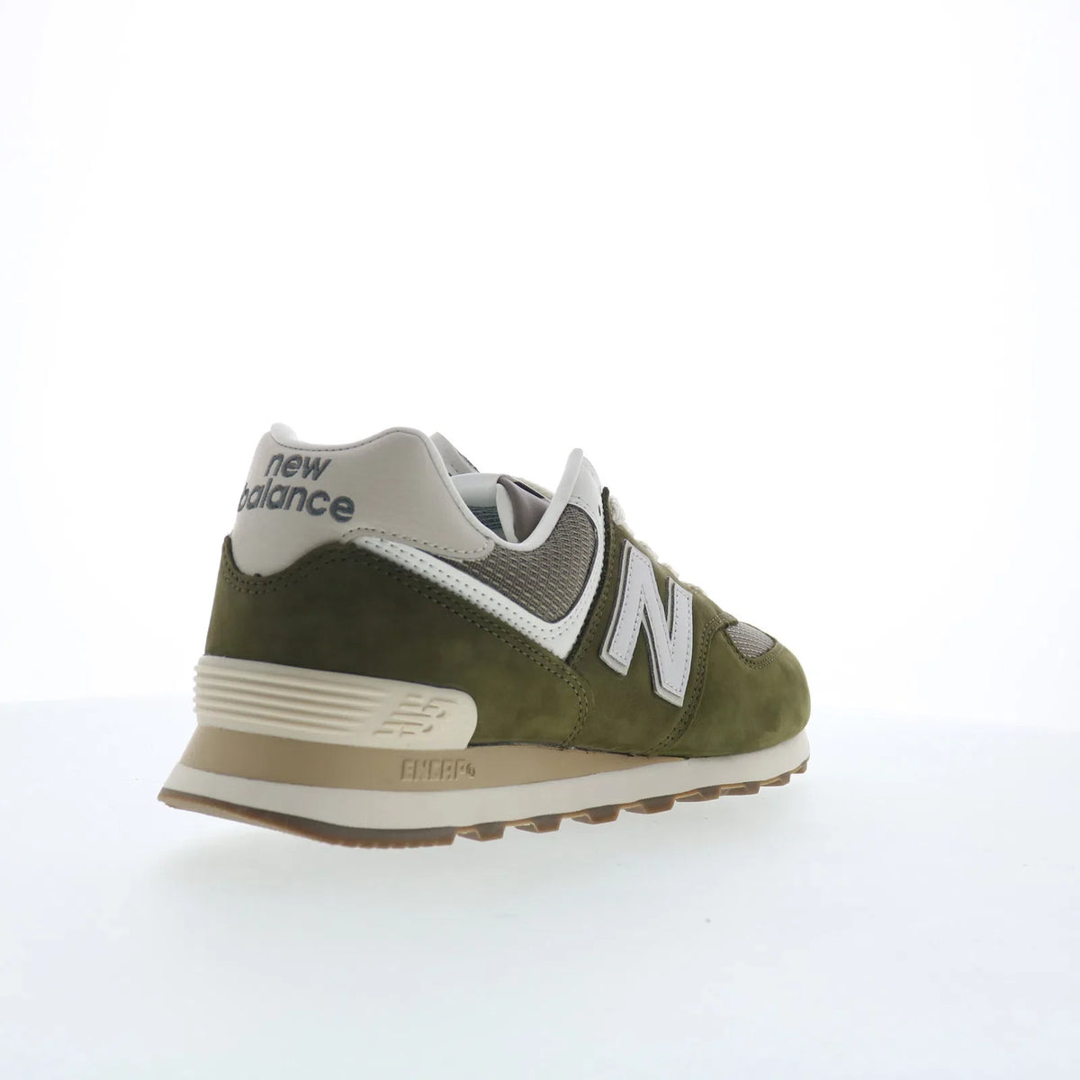 New Balance 574 U5742RG Mens Green Nubuck Lace Up Lifestyle Sneakers Shoes