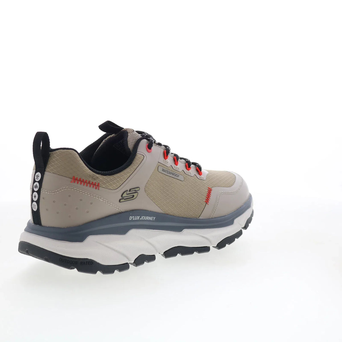 Skechers Waterproof D'Lux Journey - Slate Peak Mens Beige Athletic Shoes