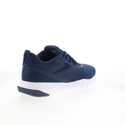 Reebok Flexagon Force 4 Mens Blue Canvas Athletic Cross Training Shoes