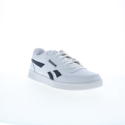 Reebok Court Advance Mens White Leather Lace Up Lifestyle Sneakers Shoes