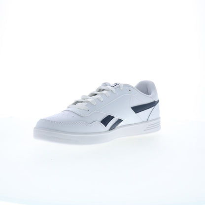 Reebok Court Advance Mens White Leather Lace Up Lifestyle Sneakers Shoes