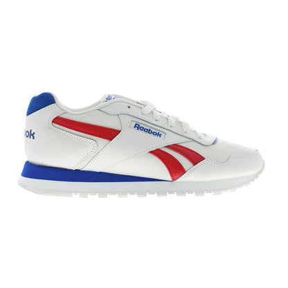 Reebok Glide Mens Beige Leather Lace Up Lifestyle Sneakers Shoes