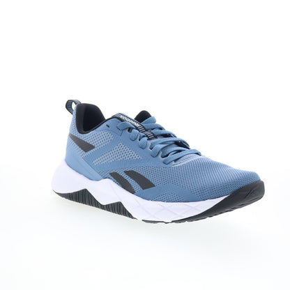 Reebok NFX Trainer Mens Blue Mesh Lace Up Athletic Cross Training Shoes