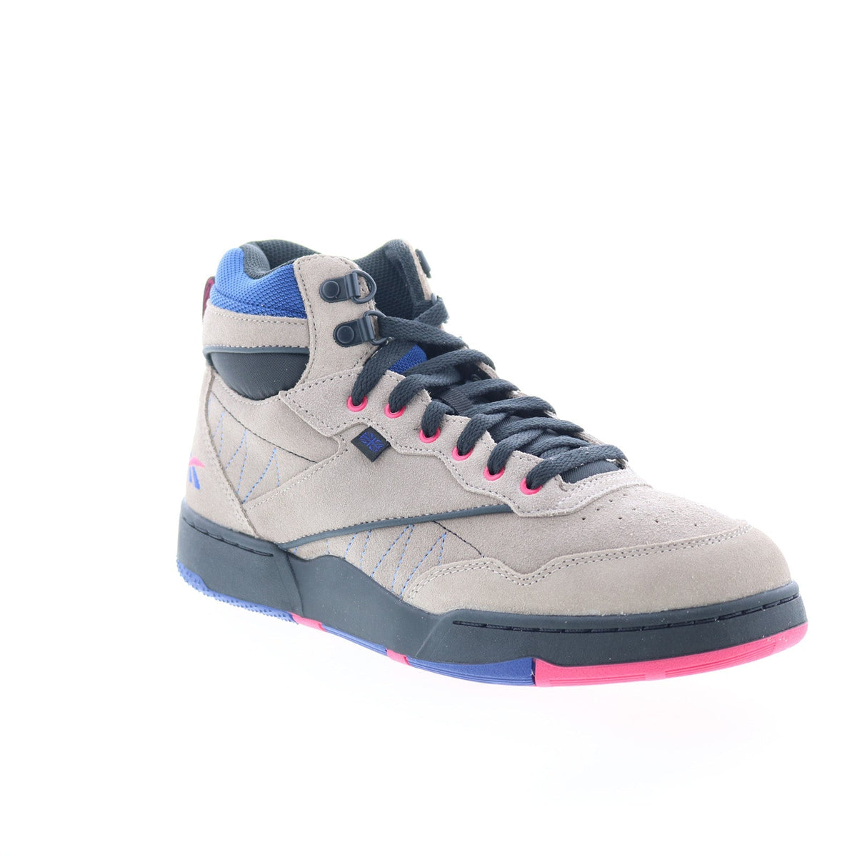 Reebok BB 4000 II Mid Mens Gray Suede Lace Up Lifestyle Sneakers Shoes
