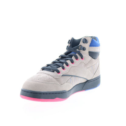 Reebok BB 4000 II Mid Mens Gray Suede Lace Up Lifestyle Sneakers Shoes