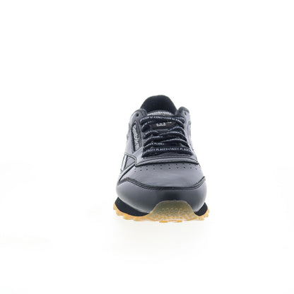 Reebok Classic Leather Places + Faces Mens Black Lifestyle Sneakers Shoes