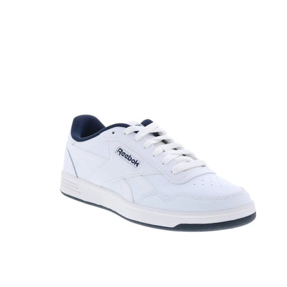 Reebok Court Advance Mens White Leather Lace Up Lifestyle Sneakers Shoes