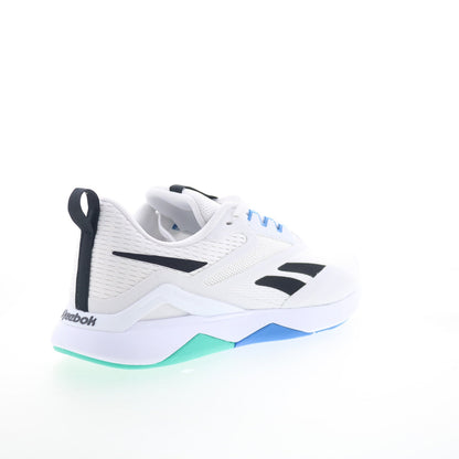 Reebok Nanoflex TR 2 Mens White Mesh Lace Up Athletic Cross Training Shoes