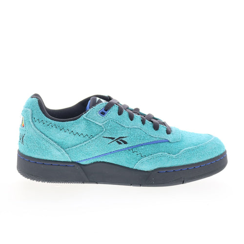 Reebok BB 4000 II Mens Green Suede Lace Up Lifestyle Sneakers Shoes