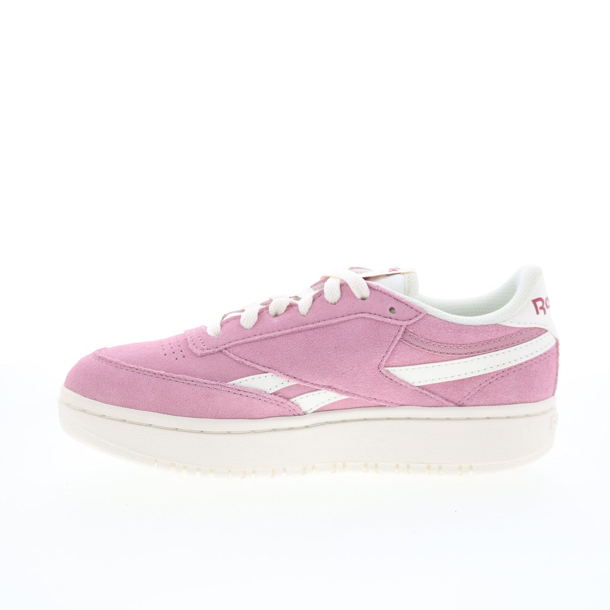 Reebok Club C Double Revenge Womens Pink Suede Lifestyle Sneakers Shoes