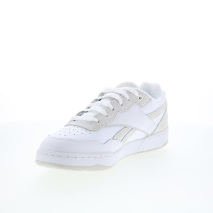 Reebok BB 4000 II Mens White Leather Lace Up Lifestyle Sneakers Shoes
