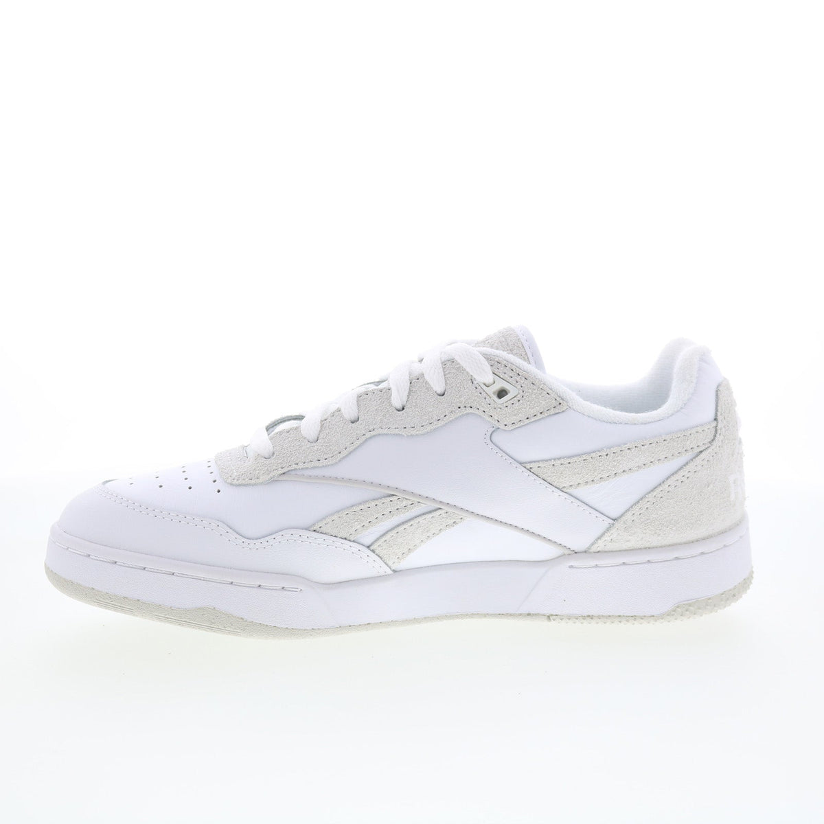 Reebok BB 4000 II Mens White Leather Lace Up Lifestyle Sneakers Shoes