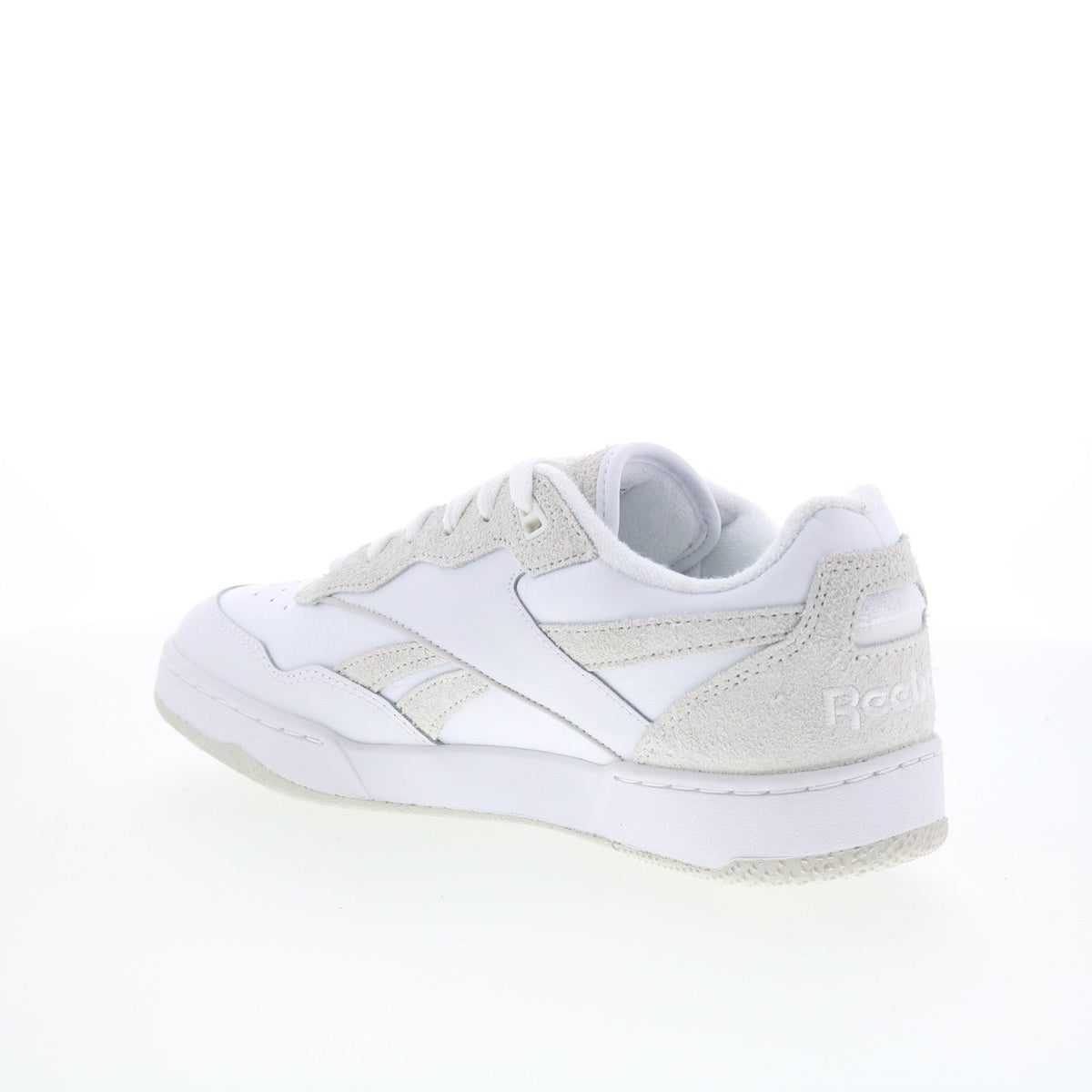 Reebok BB 4000 II Mens White Leather Lace Up Lifestyle Sneakers Shoes