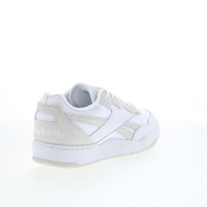 Reebok BB 4000 II Mens White Leather Lace Up Lifestyle Sneakers Shoes