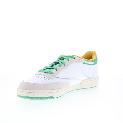 Reebok Club C 85 Mens White Leather Lace Up Lifestyle Sneakers Shoes