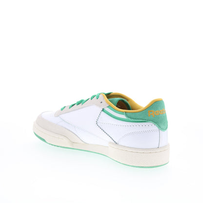 Reebok Club C 85 Mens White Leather Lace Up Lifestyle Sneakers Shoes