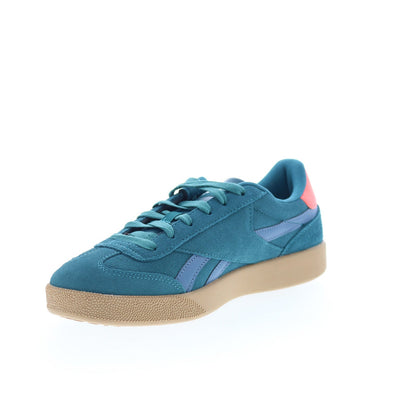 Reebok Smash Edge Mens Green Suede Lace Up Lifestyle Sneakers Shoes