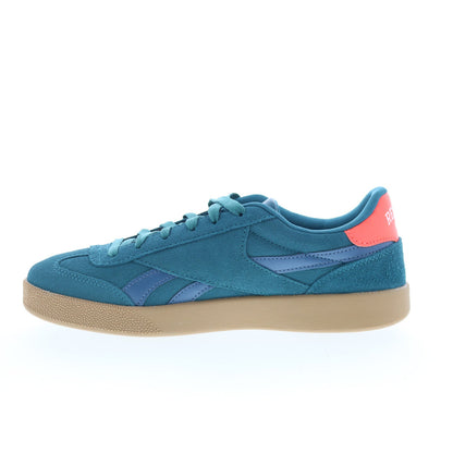 Reebok Smash Edge Mens Green Suede Lace Up Lifestyle Sneakers Shoes