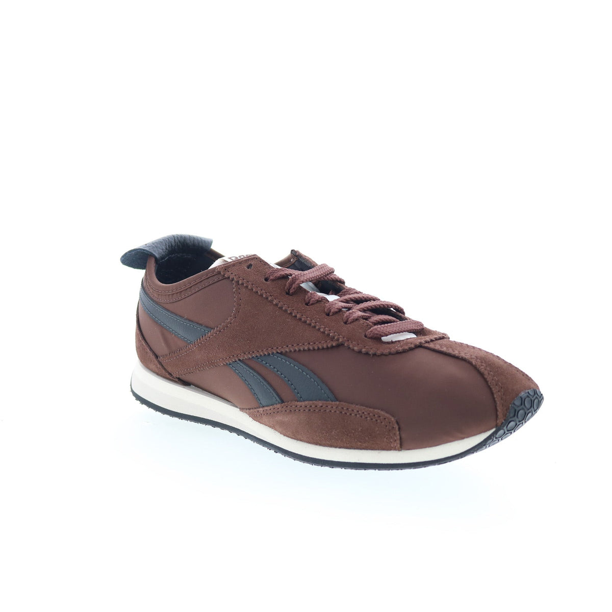 Reebok R400 Mens Brown Leather Lace Up Lifestyle Sneakers Shoes
