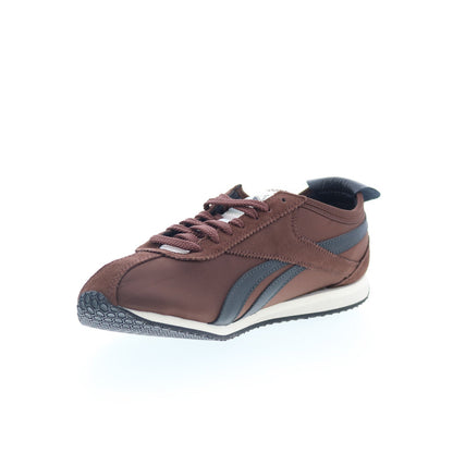 Reebok R400 Mens Brown Leather Lace Up Lifestyle Sneakers Shoes