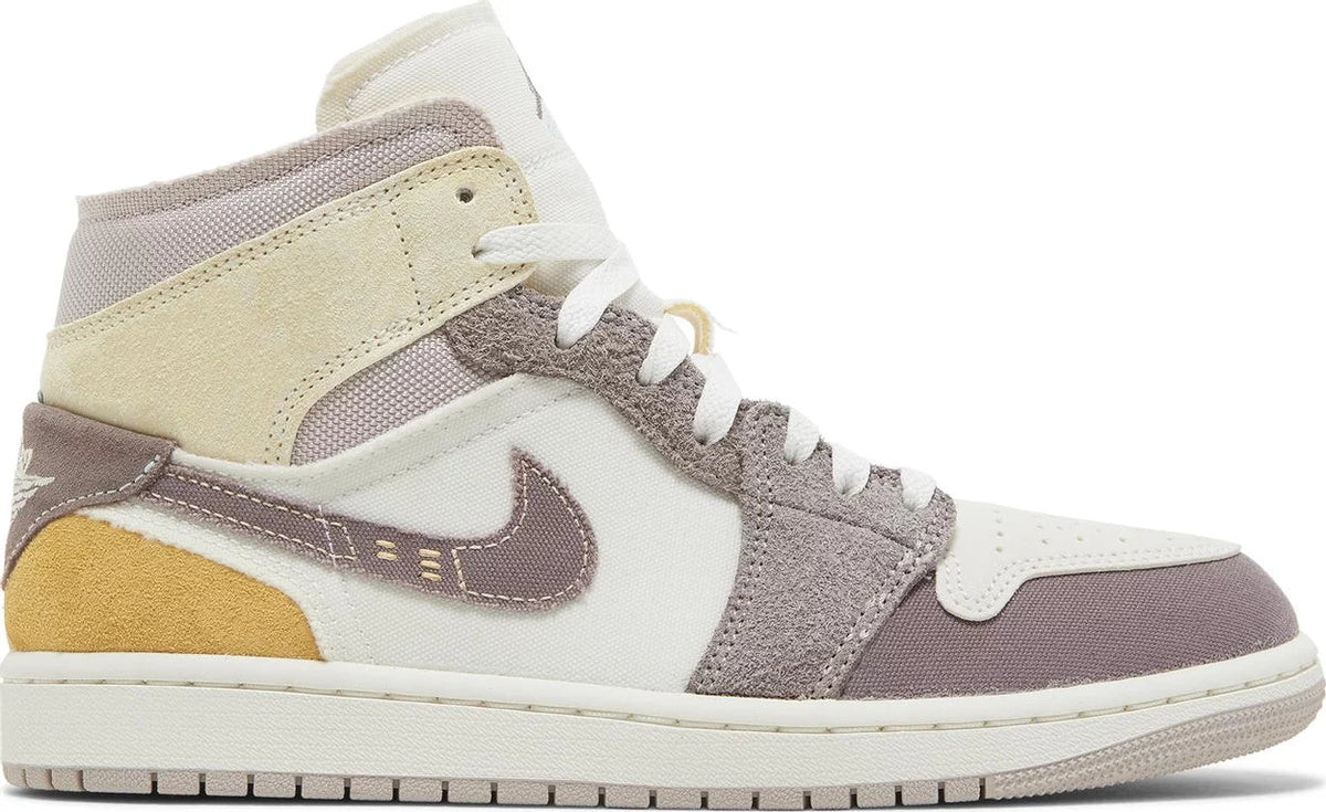 Nike Mens Air Jordan 1 Mid SE Craft Sneakers - 'Inside Out - Taupe Haze'