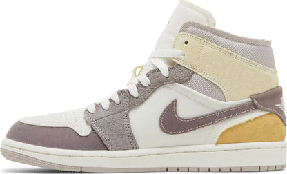Nike Mens Air Jordan 1 Mid SE Craft Sneakers - 'Inside Out - Taupe Haze'