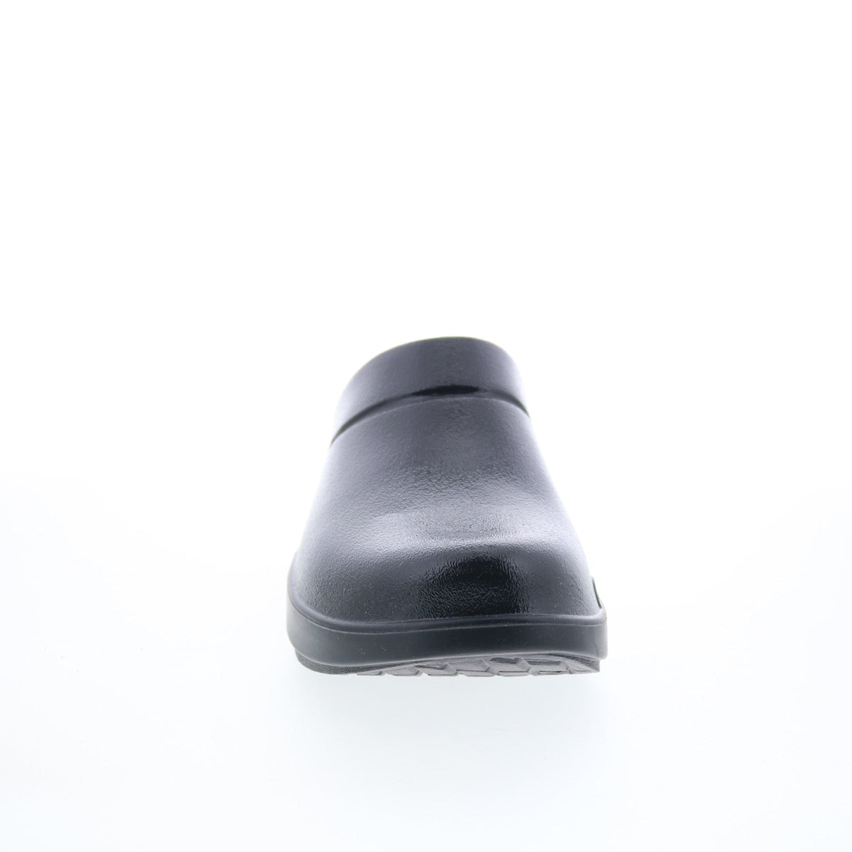 Oofos Oocloog Luxe 1201 Mens Black Leather Slip On Clogs Slippers Shoes