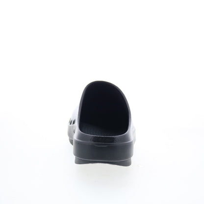 Oofos Oocloog Luxe 1201 Mens Black Leather Slip On Clogs Slippers Shoes