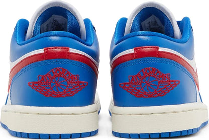Nike Womens Air Jordan 1 Low Sneakers - 'Sport Blue Gym Red'