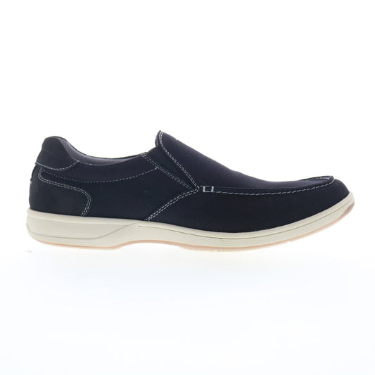Florsheim Lakeside Canvas Slip On Mens Black Extra Wide Loafers Shoes