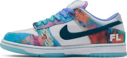 Nike Mens Futura Laboratories x Dunk Low SB Sneakers - 'Bleached Aqua'