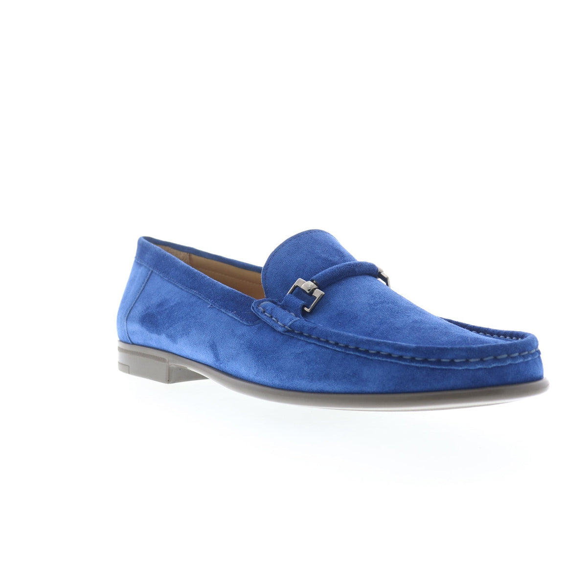 Mezlan Landa Suede 14004 Mens Blue Suede Loafers & Slip Ons Casual Shoes