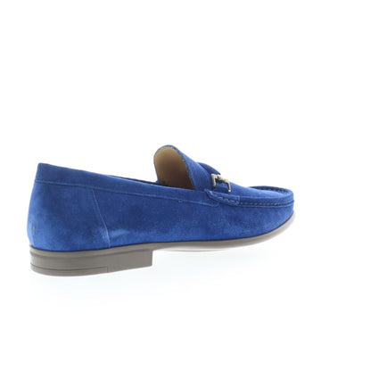 Mezlan Landa Suede 14004 Mens Blue Suede Loafers & Slip Ons Casual Shoes