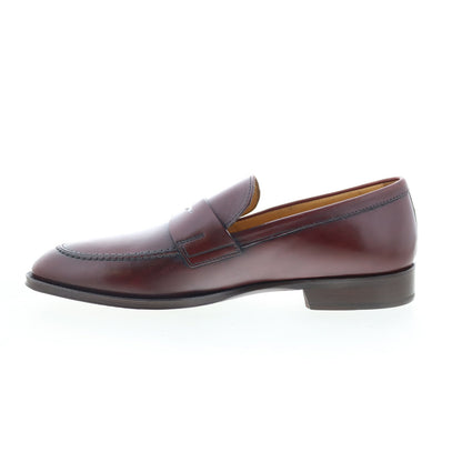 Zelli Italia Roma Calfskin Mens Burgundy Loafers & Slip Ons Penny Shoes