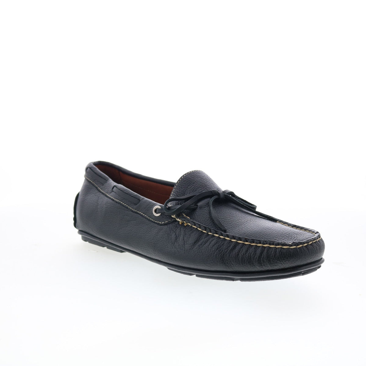 T.B. Phelps Verona 171-20 Mens Black Leather Loafers & Slip Ons Boat Shoes