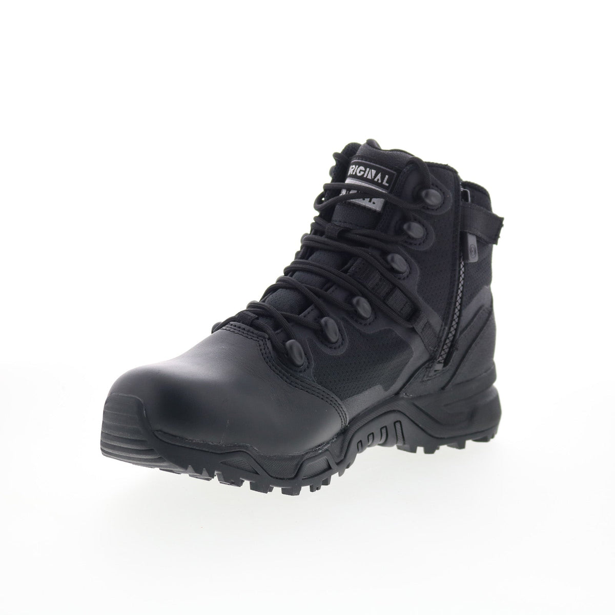 Original Swat Alpha Fury 6” Polishable Toe Side-Zip WP Mens Black Wide Boots