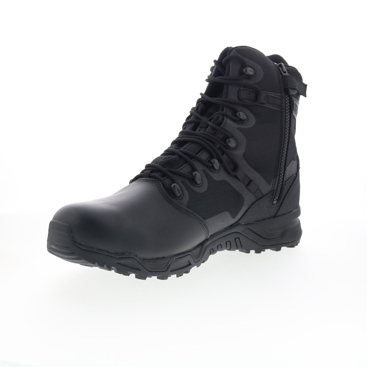 Original Swat Alpha Fury 8" Polishable Toe Side-Zip WP Mens Black Wide Boots