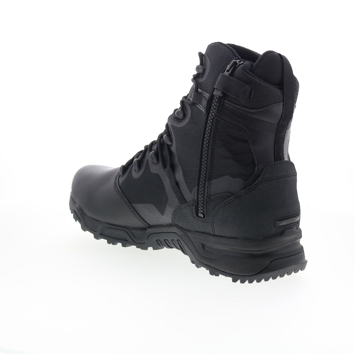 Original Swat Alpha Fury 8" Polishable Toe Side-Zip WP Mens Black Wide Boots