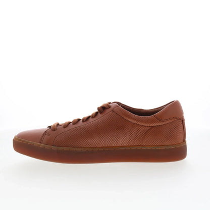 Johnston & Murphy 24-6502 Mens Brown Leather Lifestyle Sneakers Shoes