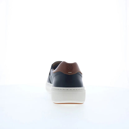 Johnston & Murphy 25-2831 Mens Black Leather Lifestyle Sneakers Shoes